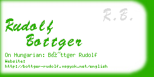 rudolf bottger business card